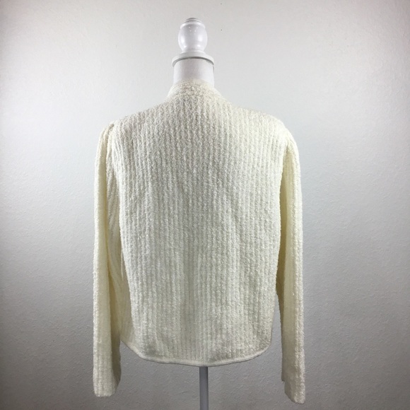 VINTAGE Nan Elliot Heavy Cardigan Sweater with Built In Shoulder Pads - Picture 5 of 9